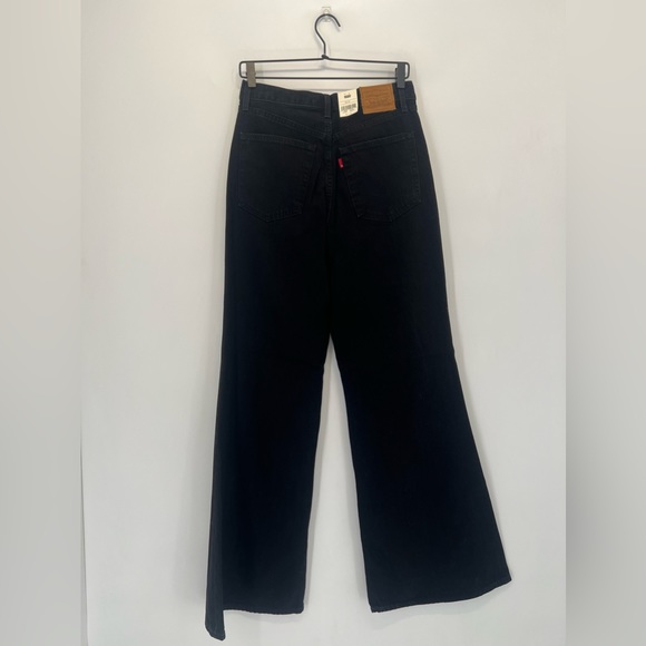 Levi's High Rise Loose Flare Trainwreck Black Jeans - Picture 7 of 8